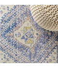 Darija Ornate Geometric Medallion Blue 3 ft. x 5 ft. Area Rug