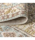 Darija Ornate Geometric Medallion Light Blue/Ivory 3 ft. x 5 ft. Area Rug