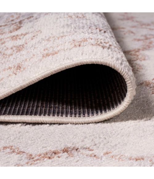 Alhambra Ornate Medallion Modern Cream/Red 8 ft. x 10 ft. Area Rug