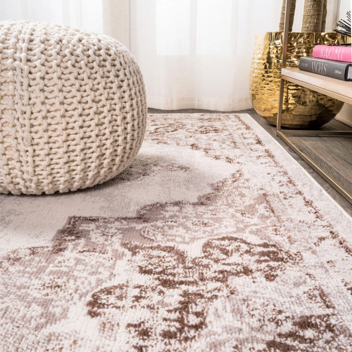 Alhambra Ornate Medallion Modern Cream/Red 2 ft. x 8 ft. Runner Rug