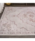 Alhambra Ornate Medallion Modern Cream/Red 8 ft. x 10 ft. Area Rug