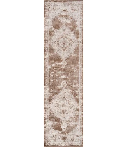 Jonathany Modern Persian MDP400B Brown/Cream Area Rug 2 ft. 3 in. X 10 ft. Runner