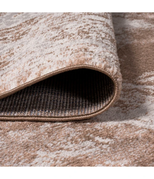 Alhambra Ornate Medallion Modern Brown/Cream 2 ft. x 10 ft. Runner Rug