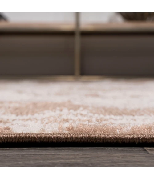 Alhambra Ornate Medallion Modern Brown/Cream 2 ft. x 10 ft. Runner Rug