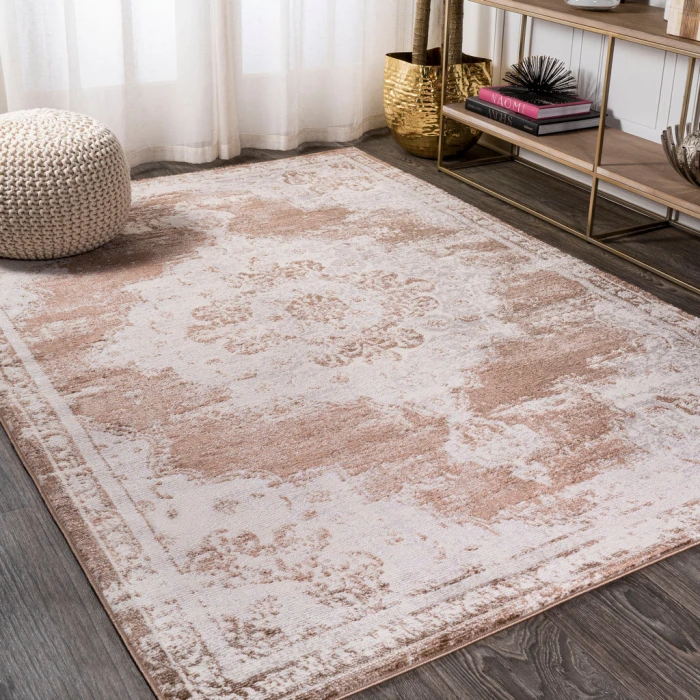 Alhambra Ornate Medallion Modern Brown/Cream 8 ft. x 10 ft. Area Rug