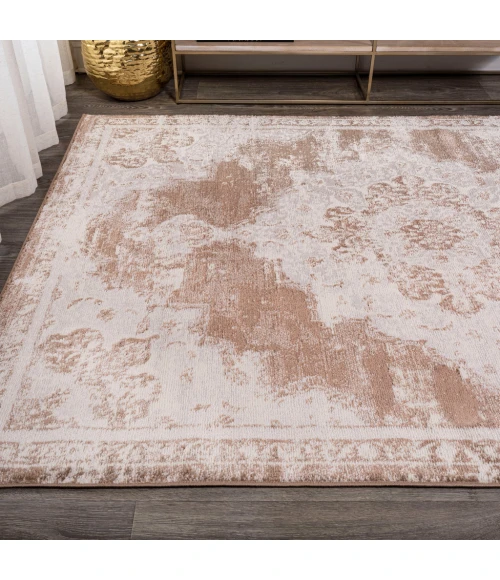 Alhambra Ornate Medallion Modern Brown/Cream 4 ft. x 6 ft. Area Rug