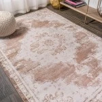 Jonathany Modern Persian MDP400B Brown/Cream Area Rug 5 ft. 3 in. X 7 ft. 6 in. Rectangle