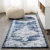 Jonathany Modern Persian MDP400C Navy/Ivory Area Rug 2 ft. 3 in. X 10 ft. Runner