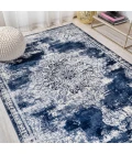 Alhambra Ornate Medallion Modern Navy/Ivory 4 ft. x 6 ft. Area Rug