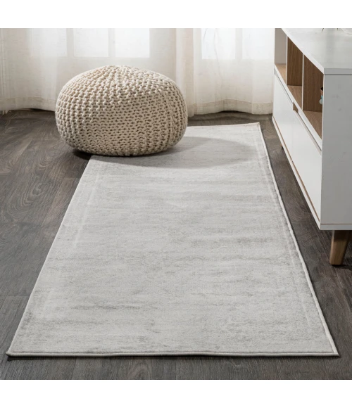 Alhambra Ornate Medallion Modern Ivory 2 ft. x 10 ft. Runner Rug