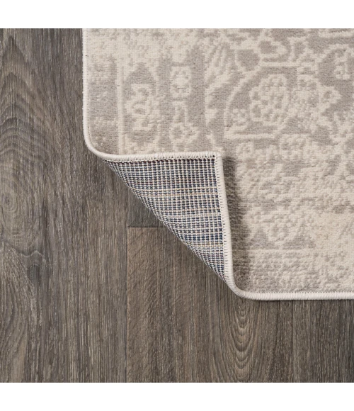 Alhambra Ornate Medallion Modern Ivory 2 ft. x 10 ft. Runner Rug