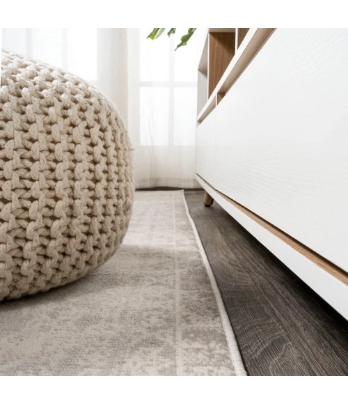 Alhambra Ornate Medallion Modern Ivory 2 ft. x 10 ft. Runner Rug