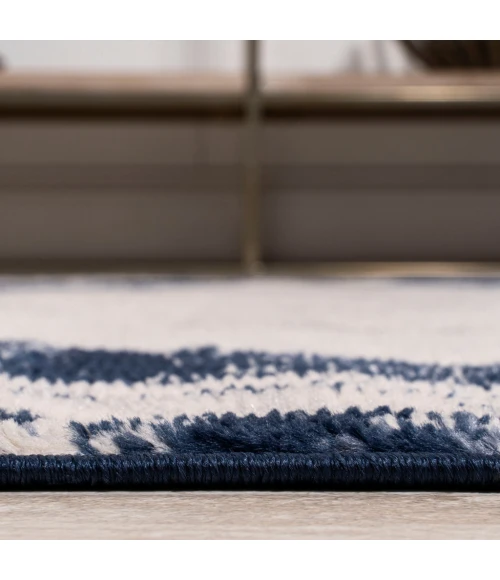 Alhambra Ornate Medallion Modern Ivory/Navy 4 ft. x 6 ft. Area Rug