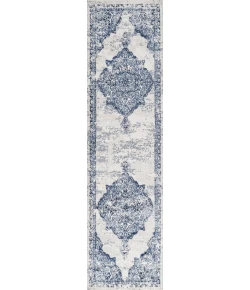 Jonathany Modern Persian MDP400F Light Blue/Ivory Area Rug 2 ft. 3 in. X 10 ft. Runner