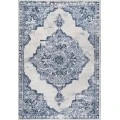 Alhambra Ornate Medallion Modern Light Blue/Ivory 5 ft. x 8 ft. Area Rug