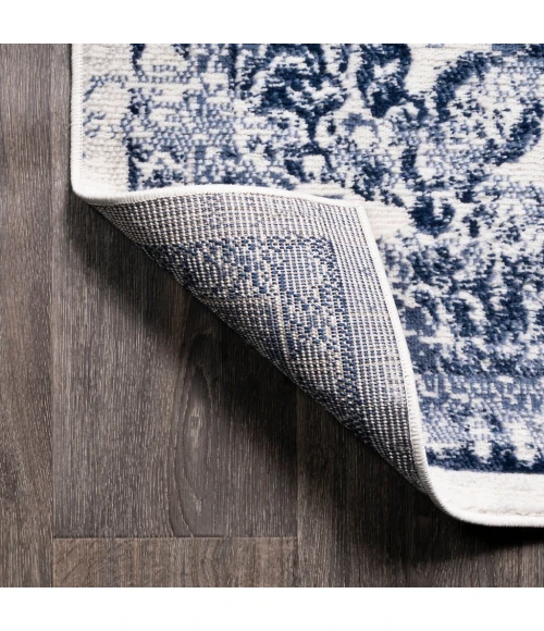 Alhambra Ornate Medallion Modern Light Blue/Ivory 4 ft. x 6 ft. Area Rug