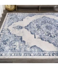 Alhambra Ornate Medallion Modern Light Blue/Ivory 4 ft. x 6 ft. Area Rug