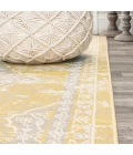 Alhambra Ornate Medallion Modern Yellow/Cream 4 ft. x 6 ft. Area Rug
