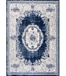 Jonathany Modern Persian MDP401A Ivory/Navy Area Rug 3 ft. X 5 ft. Rectangle