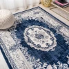 Jonathany Modern Persian MDP401A Ivory/Navy Area Rug 4 ft. 3 in. X 6 ft. Rectangle