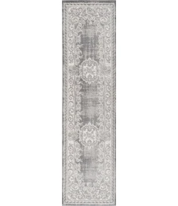 Jonathany Modern Persian MDP401B Ivory/Gray Area Rug 2 ft. 3 in. X 10 ft. Runner