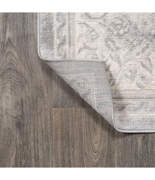 Rosalia Cottage Medallion Ivory/Gray 2 ft. x 10 ft. Runner Rug