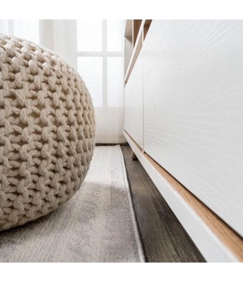 Rosalia Cottage Medallion Ivory/Gray 2 ft. x 10 ft. Runner Rug