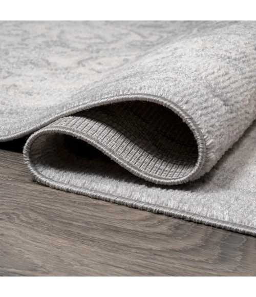 Rosalia Cottage Medallion Ivory/Gray 2 ft. x 10 ft. Runner Rug