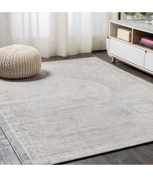 Rosalia Cottage Medallion Ivory/Gray 3 ft. x 5 ft. Area Rug