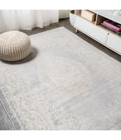 Jonathany Modern Persian MDP401B Ivory/Gray Area Rug 3 ft. X 5 ft. Rectangle