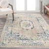 Jonathany Modern Persian MDP401C Navy/Ivory Area Rug 4 ft. 3 in. X 6 ft. Rectangle