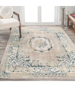 Jonathany Modern Persian MDP401C Navy/Ivory Area Rug 4 ft. 3 in. X 6 ft. Rectangle