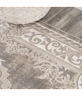 Rosalia Cottage Medallion Gray/Ivory 4 ft. x 6 ft. Area Rug