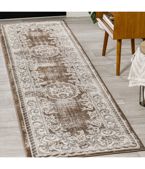 Jonathan Y MODERN PERSIAN Brown MDP401E 2ft.-2in. X 8ft. Rect. Rug