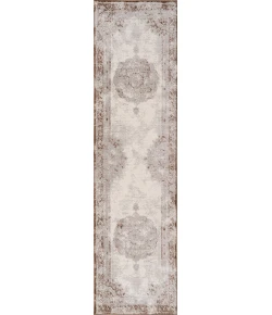 Jonathany Modern Persian MDP402A Brown/Cream Area Rug 2 ft. 2 in. X 8 ft. Runner