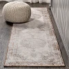 Jonathany Modern Persian MDP402A Brown/Cream Area Rug 2 ft. 3 in. X 10 ft. Runner