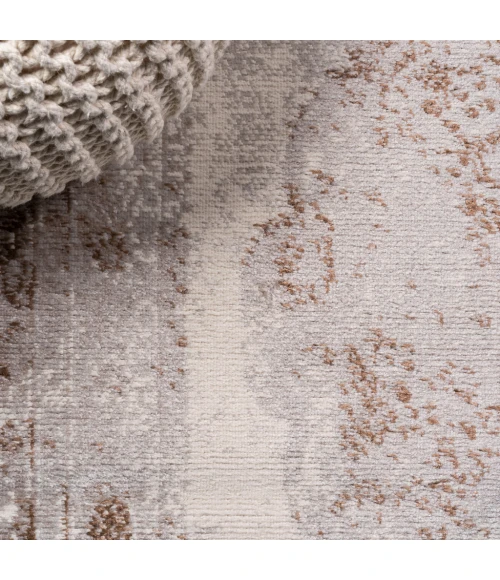 Rosalia Cottage Medallion Brown/Cream 3 ft. x 5 ft. Area Rug