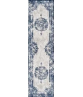 Rosalia Cottage Medallion Dark blue/Ivory 2 ft. x 10 ft. Runner Rug