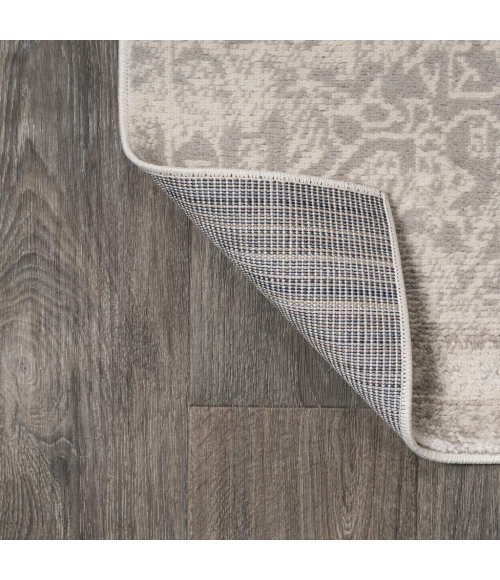 Rosalia Cottage Medallion Gray/Ivory 2 ft. x 8 ft. Runner Rug