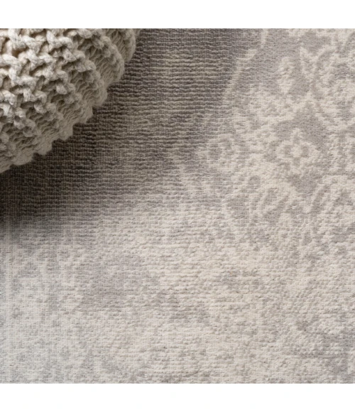 Rosalia Cottage Medallion Gray/Ivory 2 ft. x 8 ft. Runner Rug