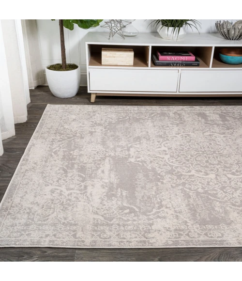 Rosalia Cottage Medallion Gray/Ivory 3 ft. x 5 ft. Area Rug