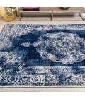 Rosalia Cottage Medallion Navy/Ivory 5 ft. x 8 ft. Area Rug