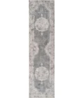 Rosalia Cottage Medallion Gray/Dark Gray 2 ft. x 10 ft. Runner Rug