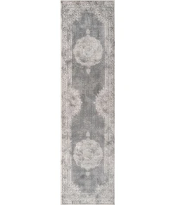 Jonathany Modern Persian MDP403E Gray/Dark Gray Area Rug 2 ft. 3 in. X 10 ft. Runner