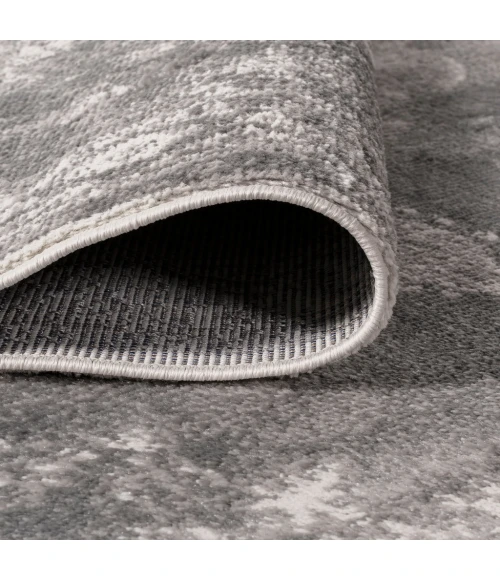 Rosalia Cottage Medallion Gray/Dark Gray 2 ft. x 10 ft. Runner Rug