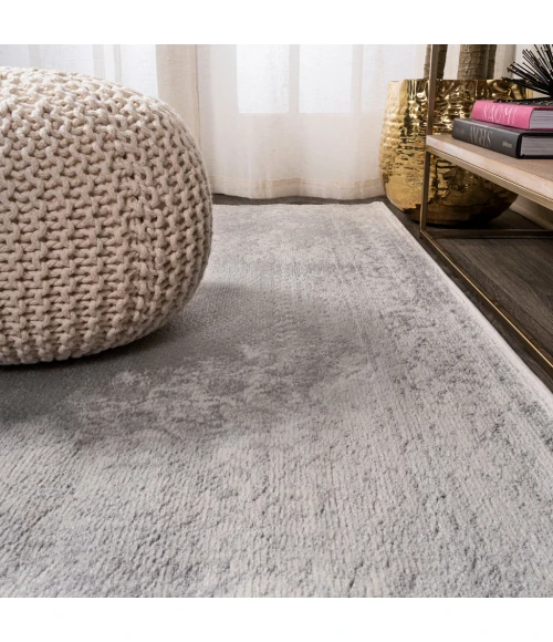 Rosalia Cottage Medallion Gray/Dark Gray 2 ft. x 10 ft. Runner Rug