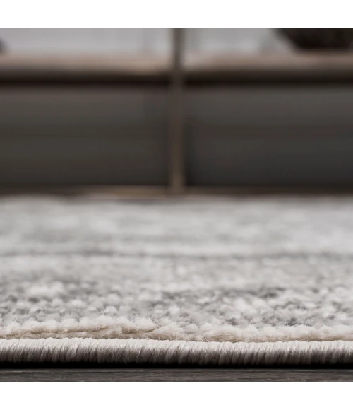 Rosalia Cottage Medallion Gray/Dark Gray 2 ft. x 10 ft. Runner Rug