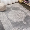 Jonathany Modern Persian MDP403E Gray/Dark Gray Area Rug 4 ft. 3 in. X 6 ft. Rectangle