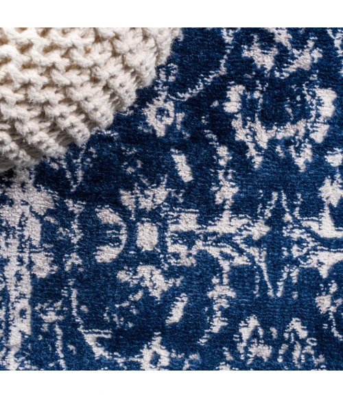 Soleiman Modern Persian Navy 2 ft. x 10 ft. Runner Rug