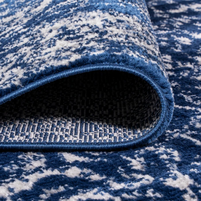 Soleiman Modern Persian Navy 2 ft. x 10 ft. Runner Rug